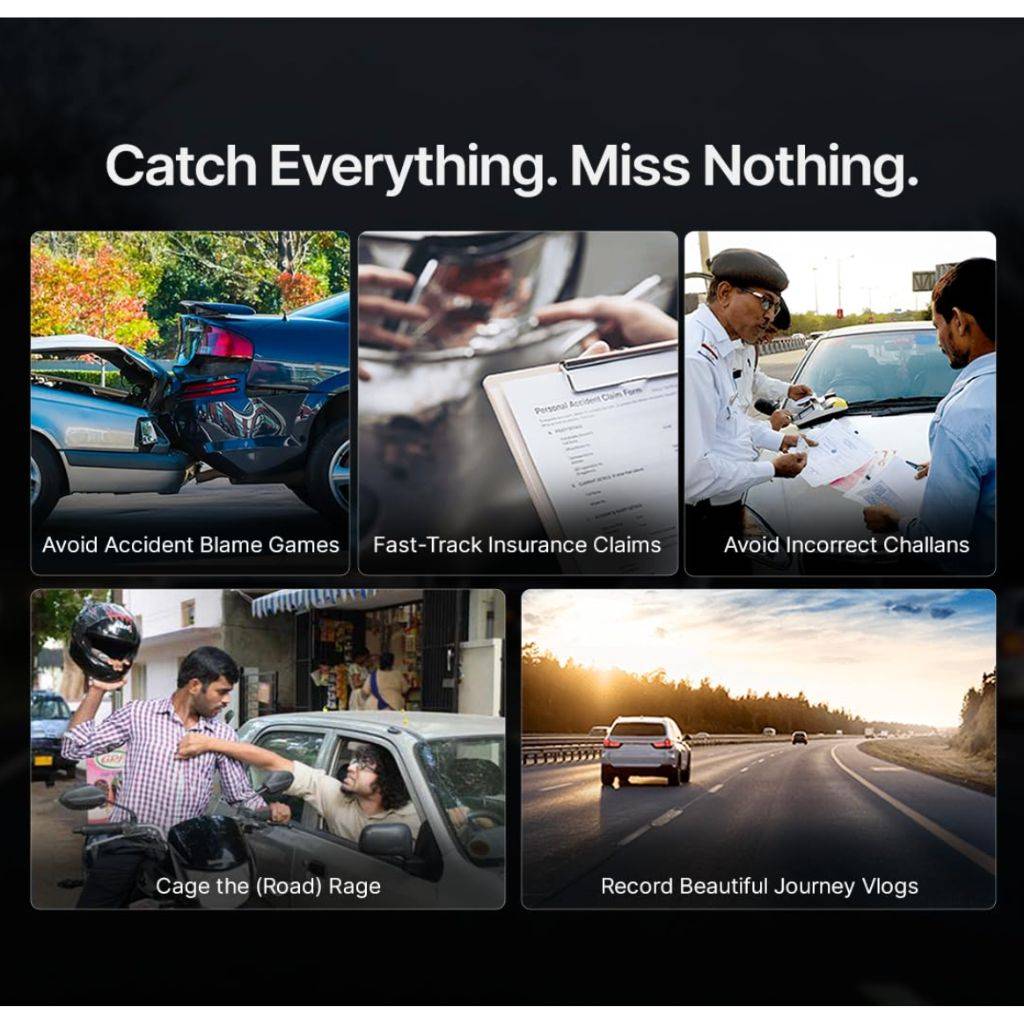 qubo dashcam 2.7k front + rear